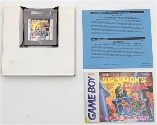 Solomons Club - Complete In Box - Cartridge  - Gameboy Original (C Grade) (Used)